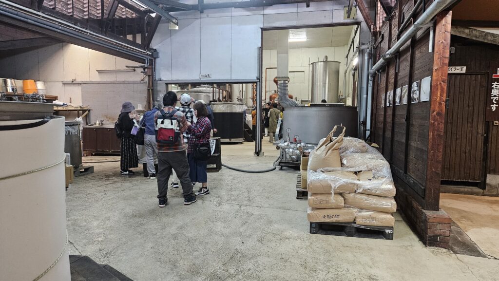 焼酎蒸留装置付近